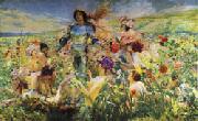 Georges Rochegrosse The Knight of the Flowers(Parsifal) Spain oil painting artist